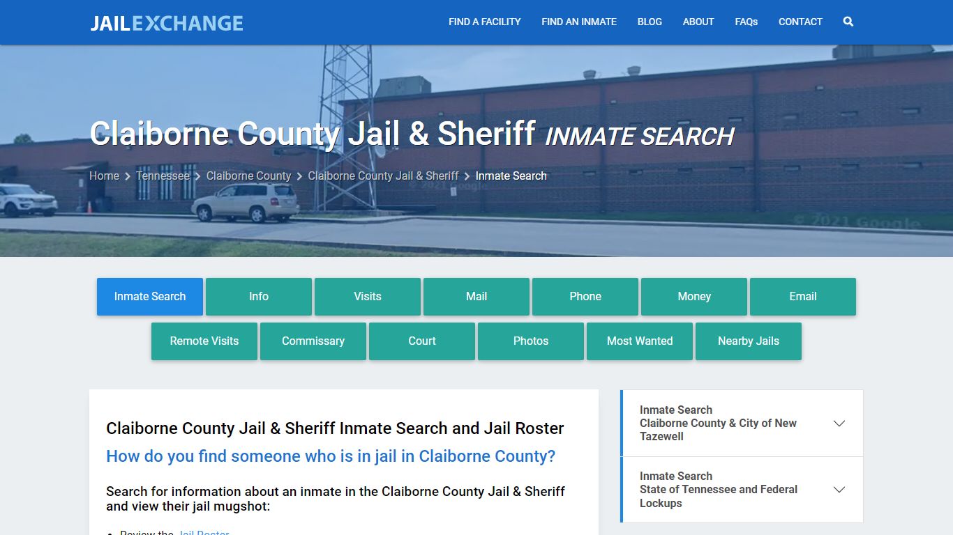 Claiborne County Jail & Sheriff Inmate Search - Jail Exchange